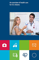 Deckblatt der Flyer-Reihe "Gesundheitsversorgung für Unionsbürger/innen im Überblick"
