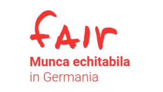Logo proiect muncă echitabilă în Germania