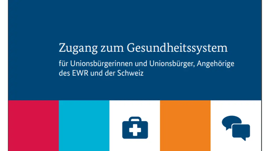 Titelblatt Gesundheitsbroschüre mit dem Titel "Zugang zum deutschen Gesundheitssystem"